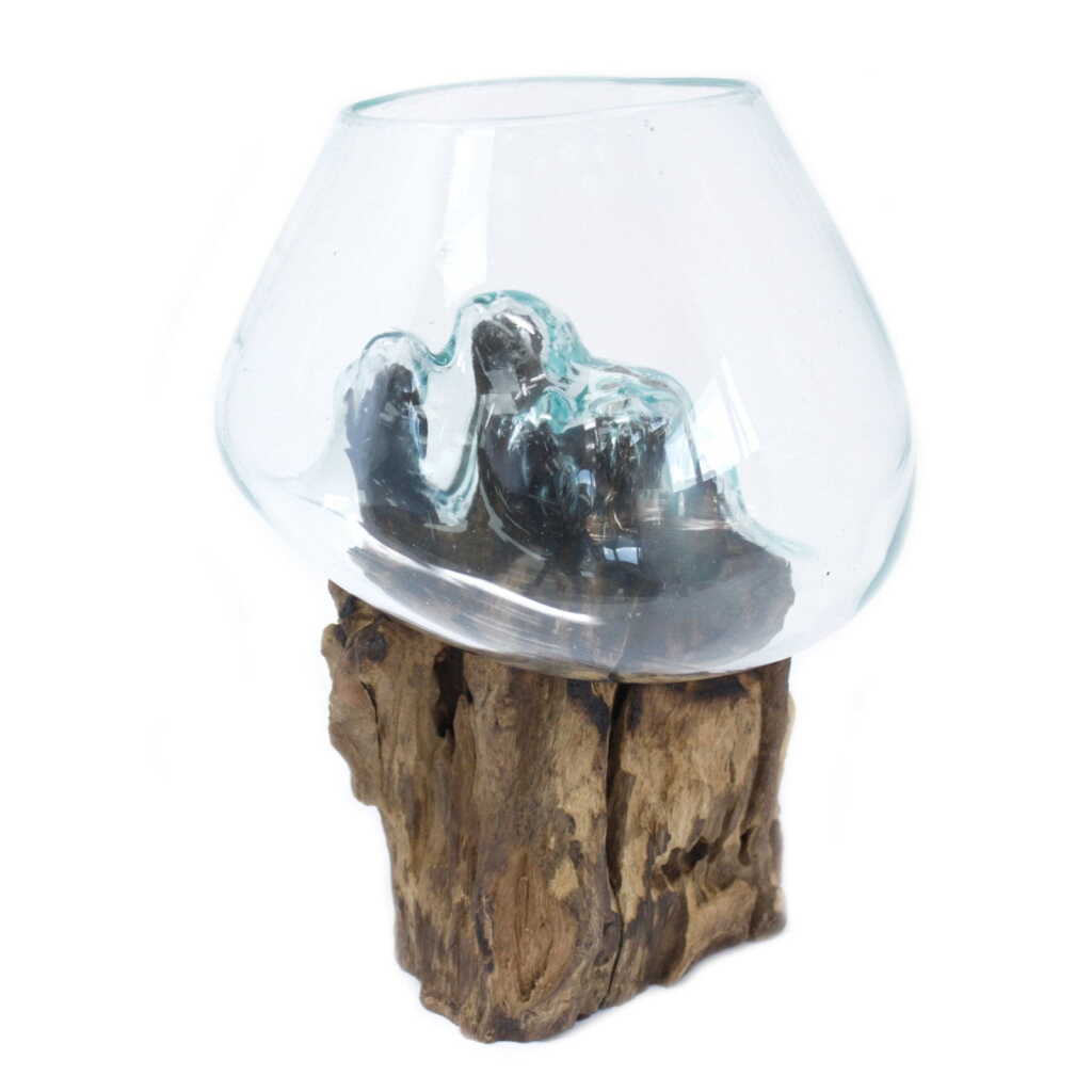 Molton Wood on Glass - Large Bowl