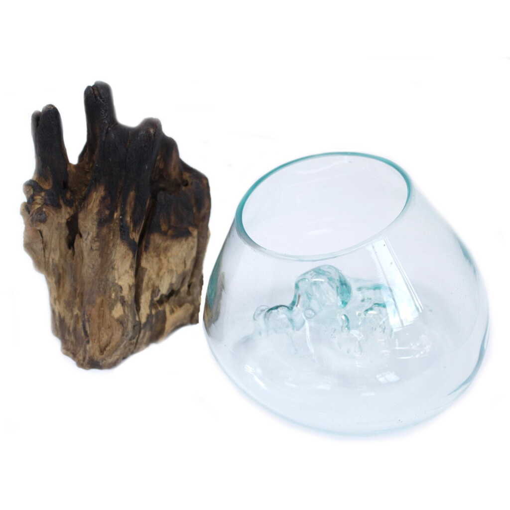 Molton Wood on Glass - Large Bowl