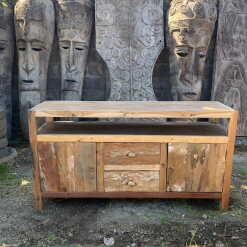 Large upcycled wood TV Stand
