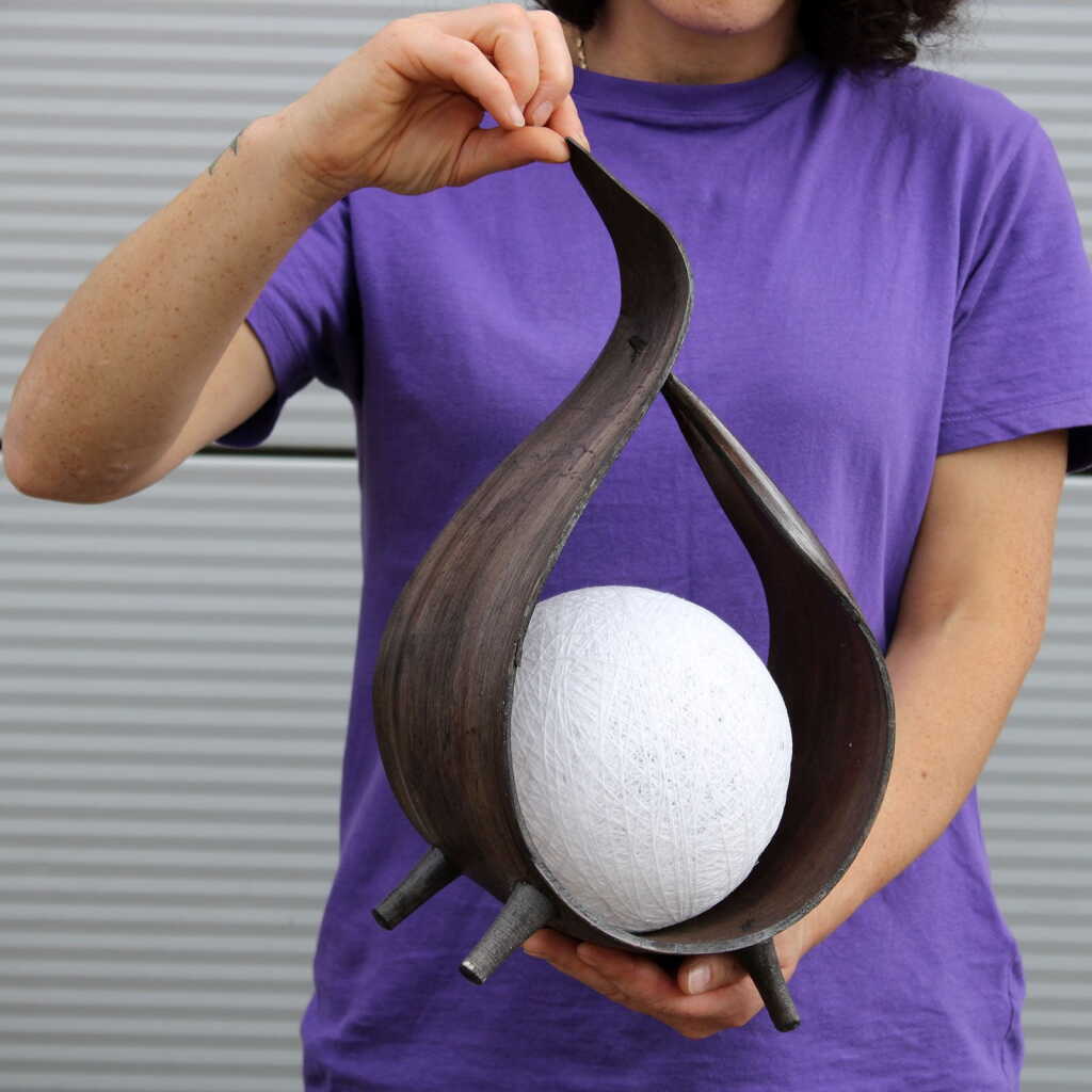 wrapover twist style coconut lamp