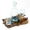 Molten Glass on Wood Whisky Set