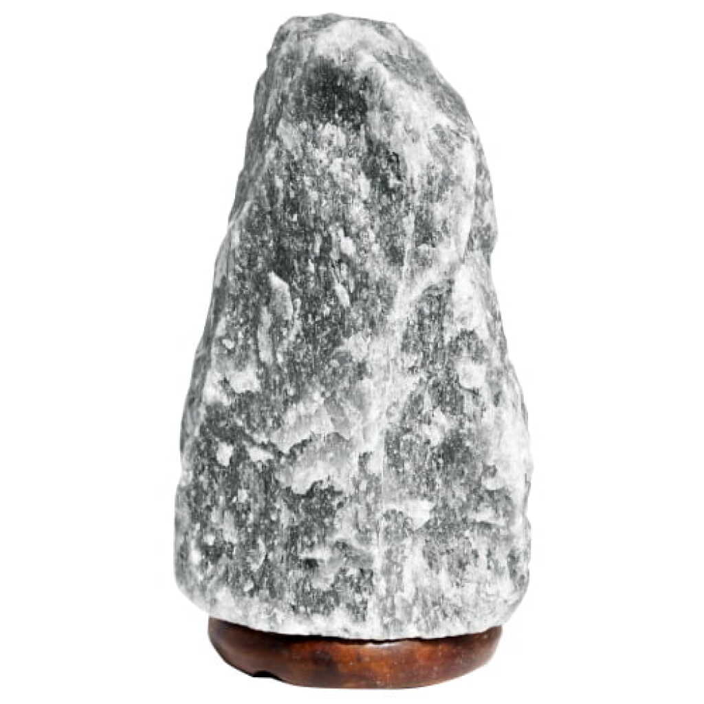 a grey coloured himalayan salt lamp around 2Kg in weight