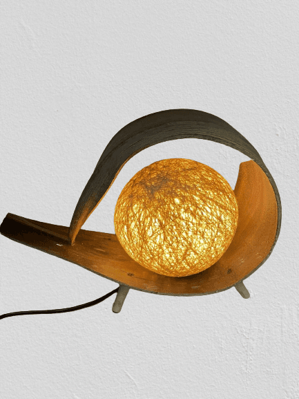 Coconut Lamp - Natural Loop - lit