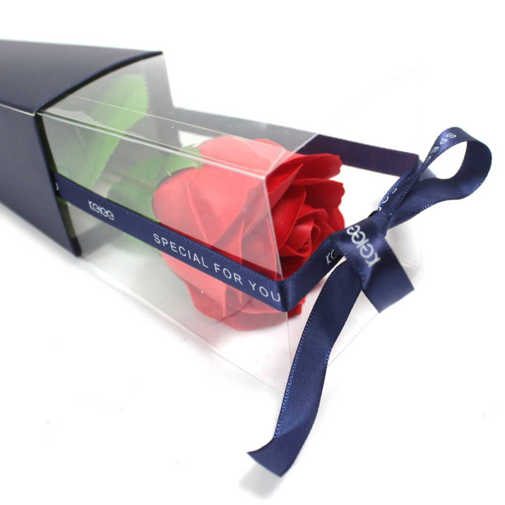 Single Red Rose - soap flower