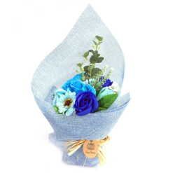 Bouquet of Soap flowers - Blue