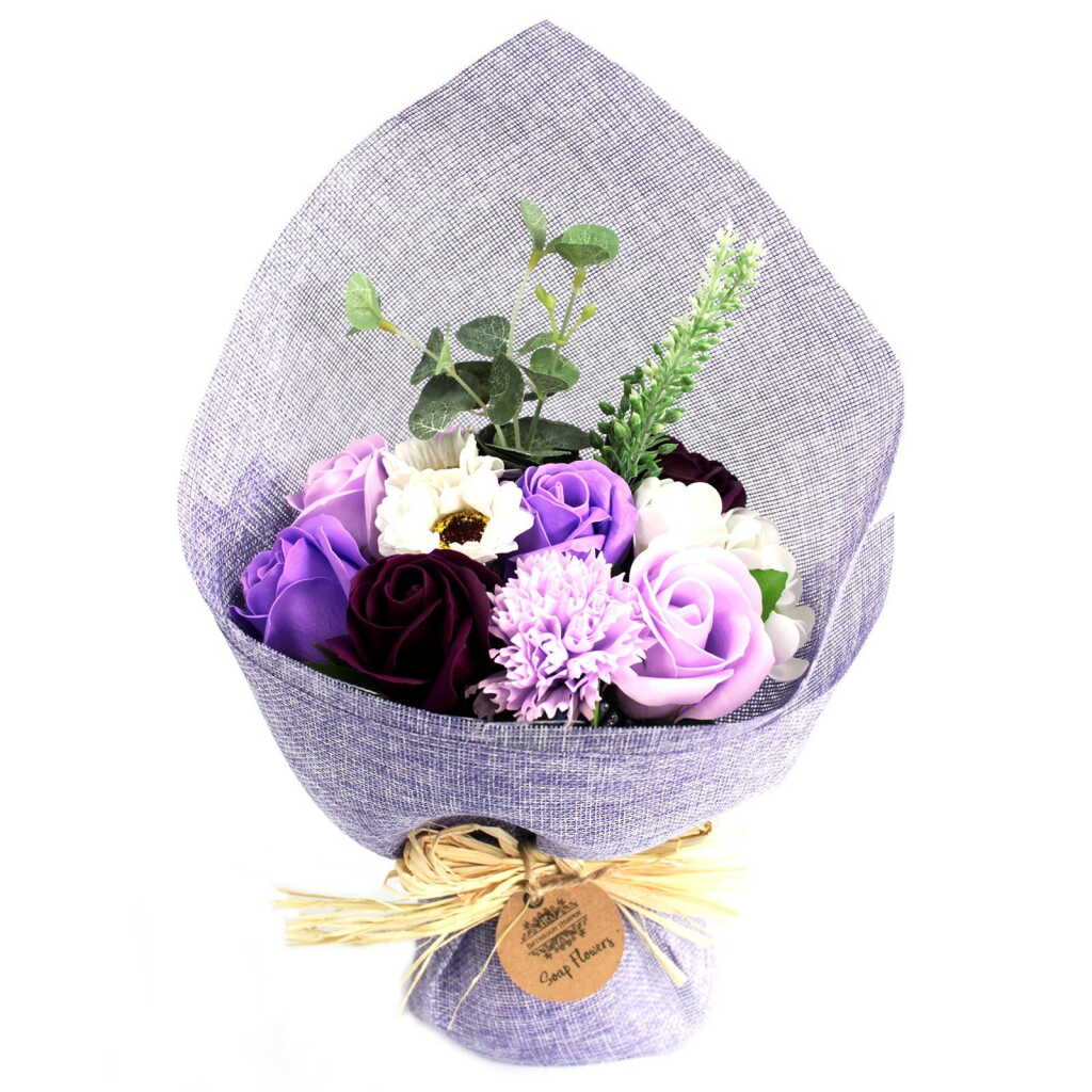 Bouquet of Soap Flowers - Purple