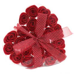 24 rose heart-shaped box