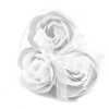 3 rose heart-shaped box - white