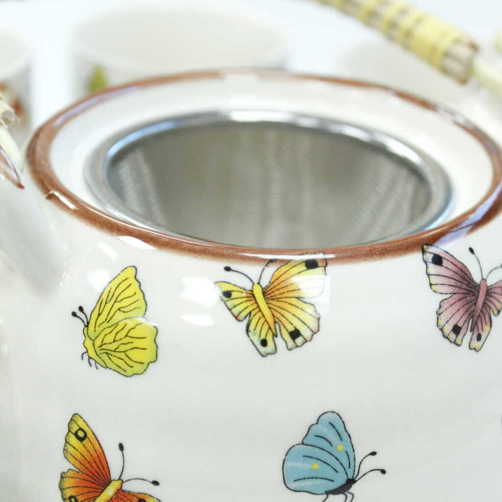 Butterfly Pattern Teapot set with cups