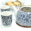 Blue Pattern Herbal Tea set with cups
