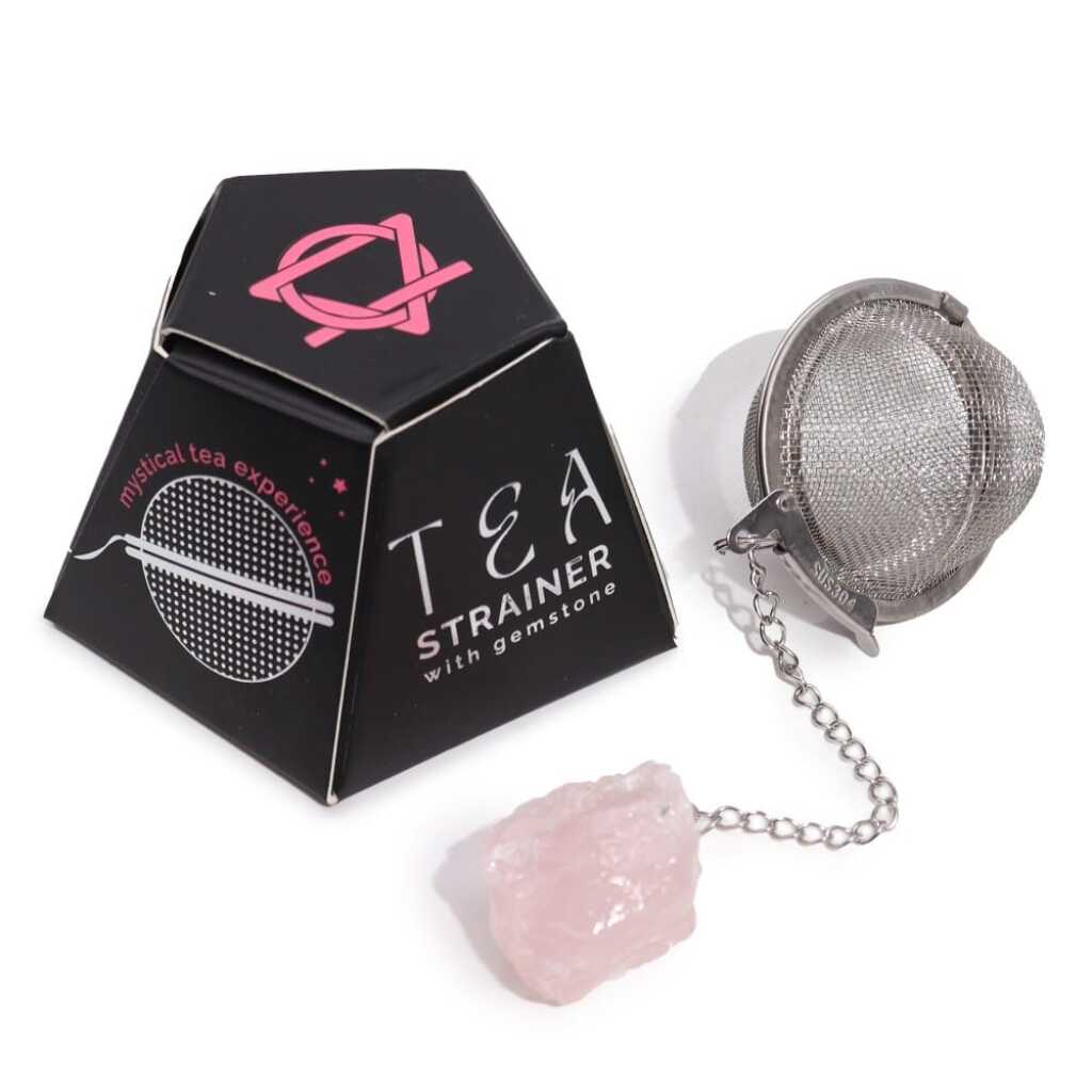 Rose Quartz tea infuser with packaging