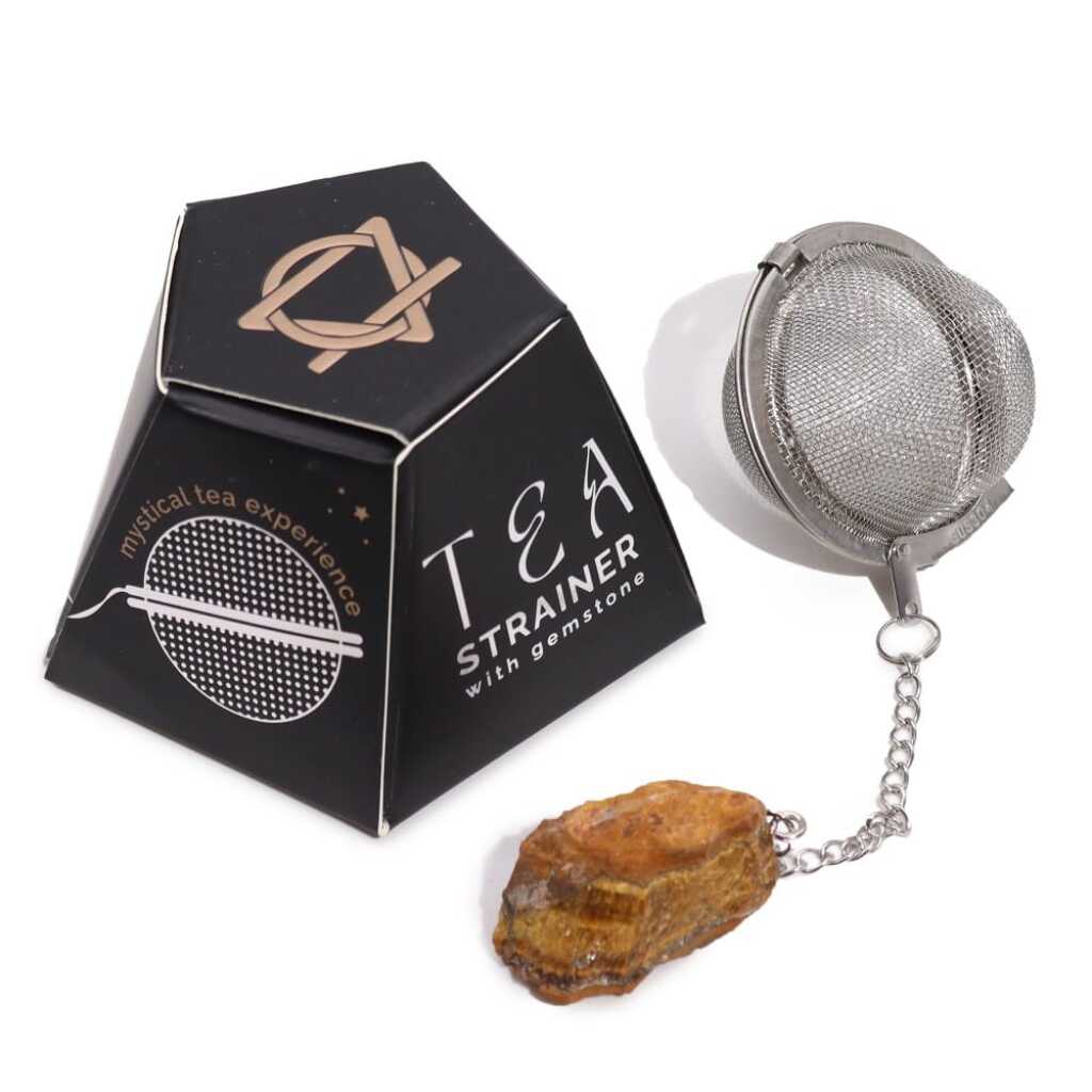 Tigers Eye tea infuser with packaging