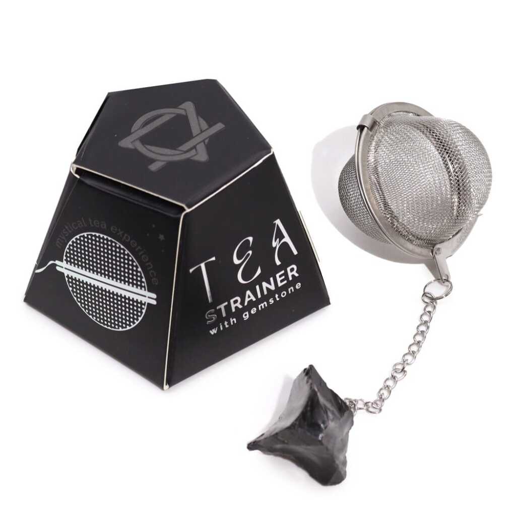 Black Obsidian tea infuser with packaging