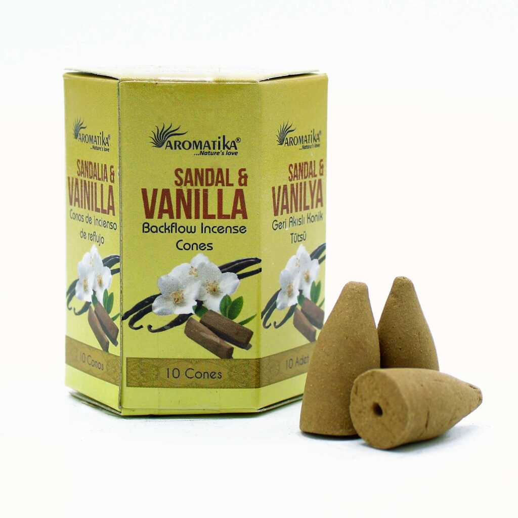 Backflow Incense Cones - Sandalwood & Vanilla