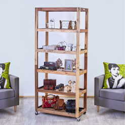 Upcycled Wood Display Unit with 6 Shelves
