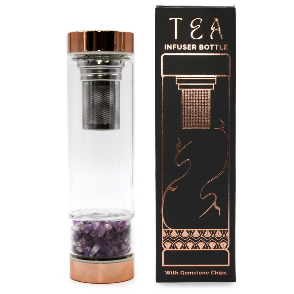 Tea Infuser Bottle with crystals