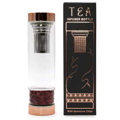 Tea Infuser with crystals in base.