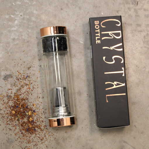 Crystal Glass Tea Infuser - Rose Gold - Onyx - Image 4