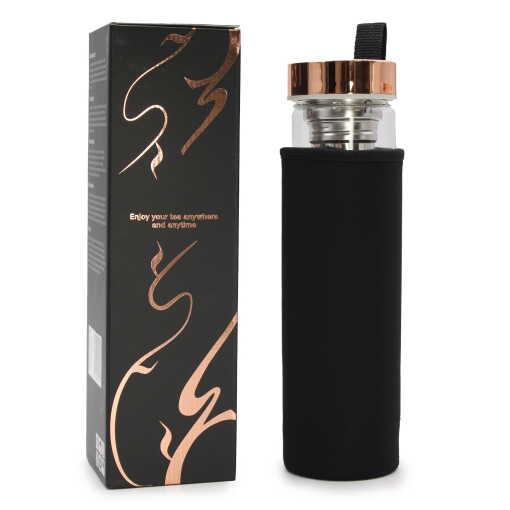 Crystal Glass Tea Infuser - Rose Gold - Onyx - Image 7