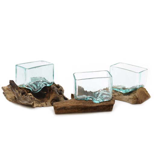 Molten Glass on Wood - Small Glass Tank - Image 2