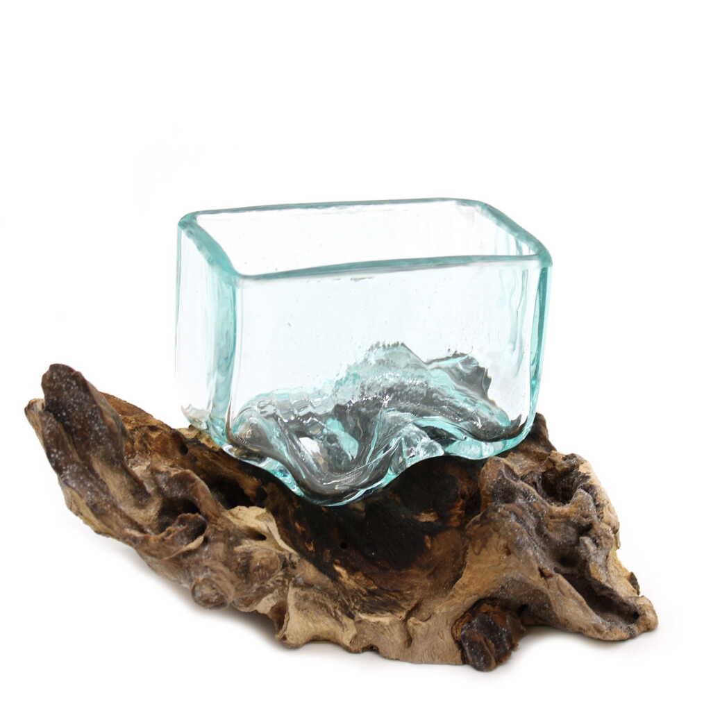 Molten Glass on Wood - Small Glass Tank