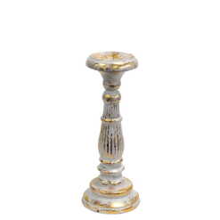White Gold Candlestick - 30cm