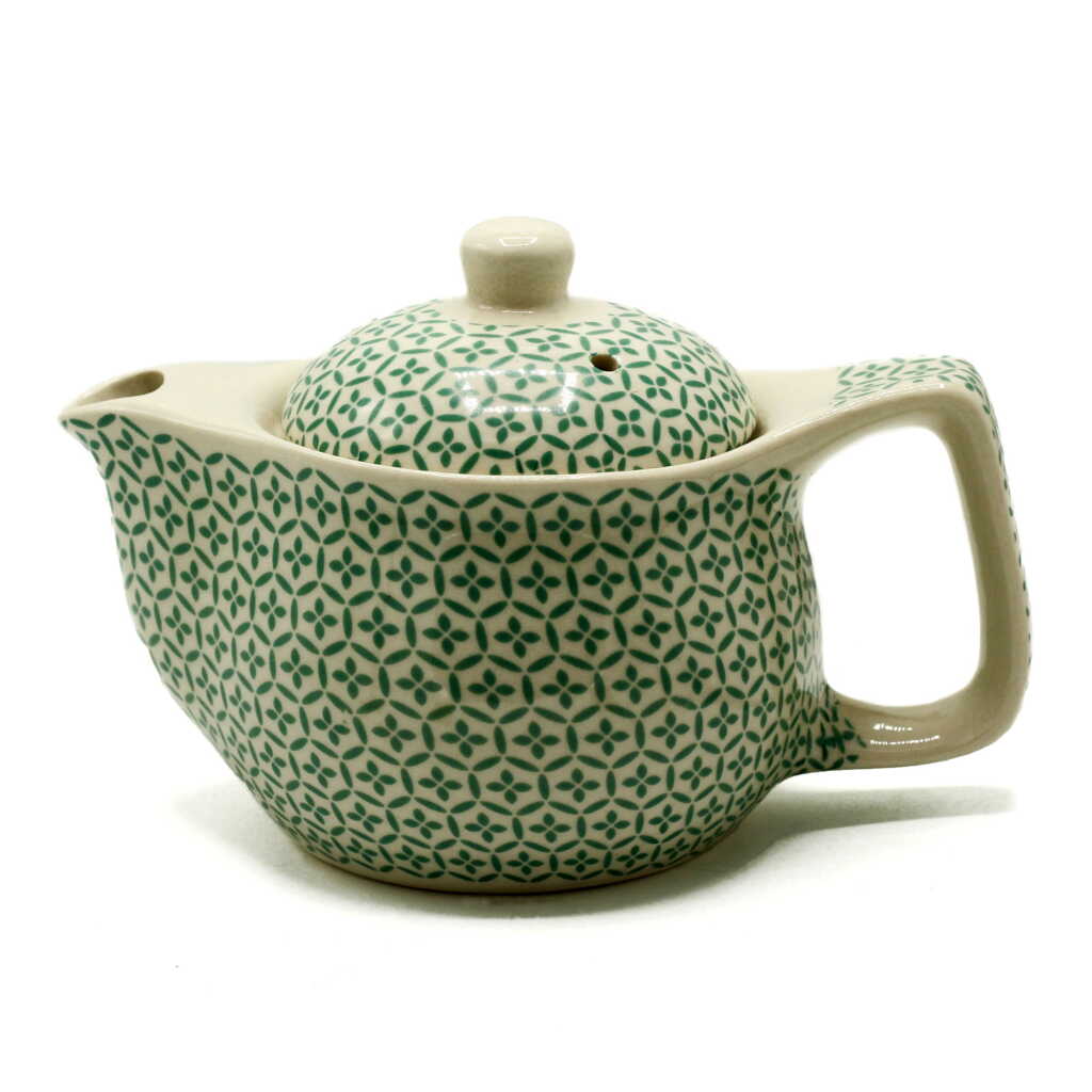 Small Herbal Teapot - Green Mosaic design