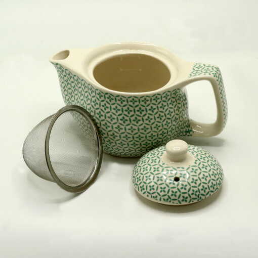Small Herbal Teapot - Green Mosaic - Image 2