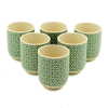 herbal tea cups - green - set of 6