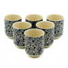 herbal tea cups - blue - set of 6