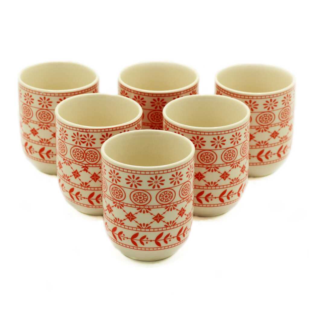 herbal tea cups - amber - set of 6