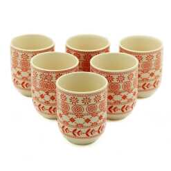 herbal tea cups - amber - set of 6