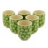 herbal tea cups - green - set of 6
