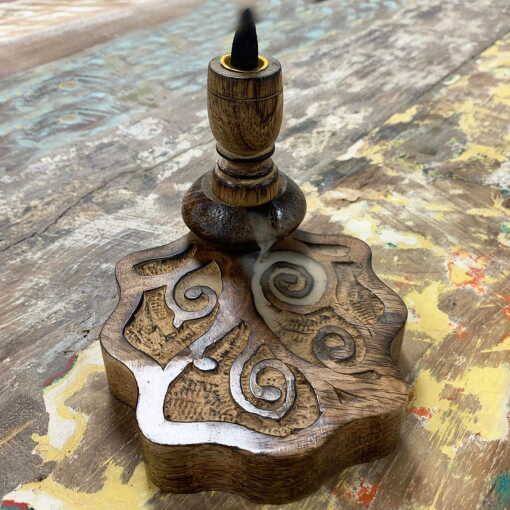 Mango Wood Backflow Burner - Tree of Life - Image 5