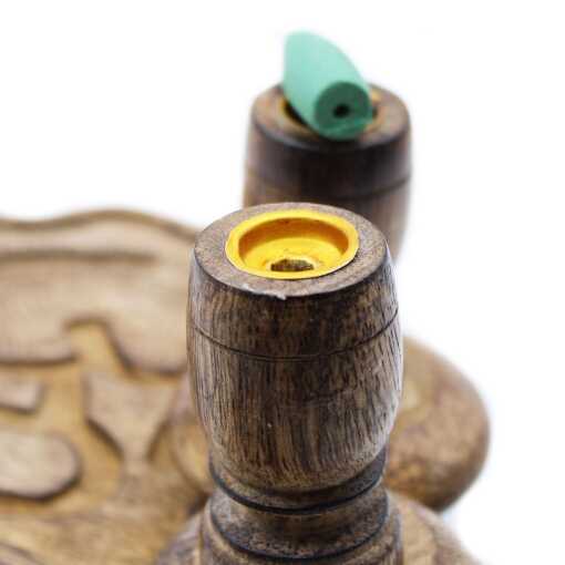 Mango Wood Backflow Burner - Tree of Life - Image 7