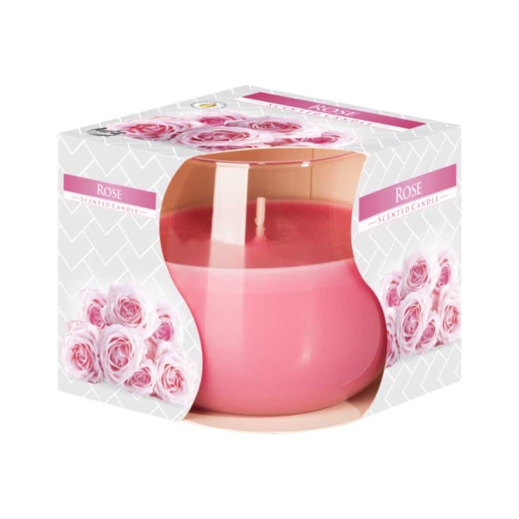 Scented Candle in Glass Jar - Rose