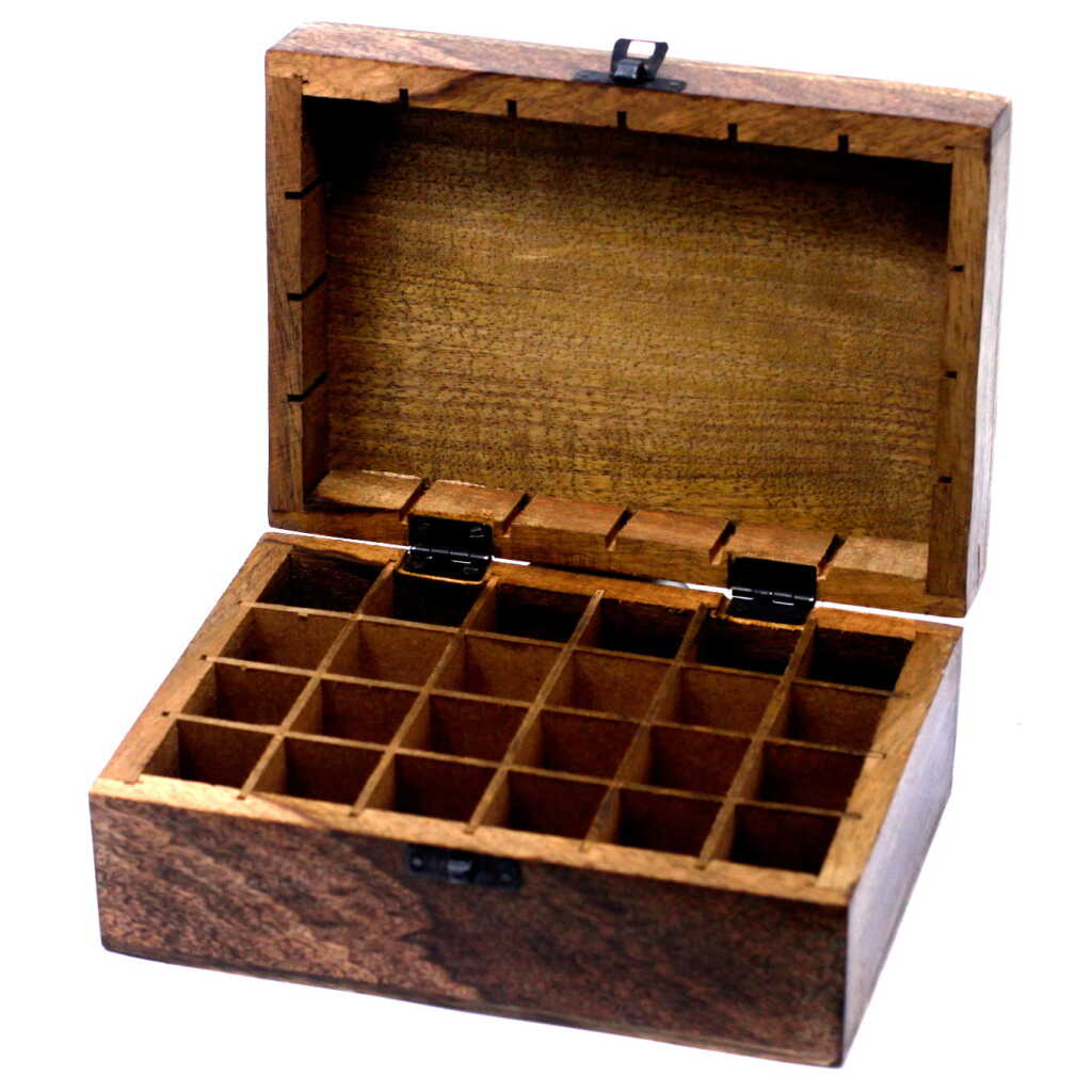 Mango Aromatherapy Box - Floral (holds 24 bottles)