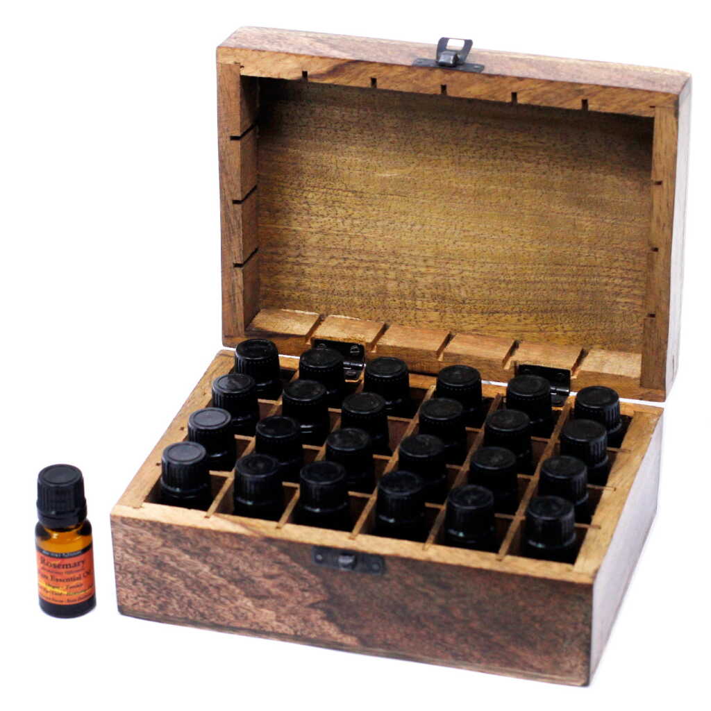Mango Aromatherapy Box - Floral (holds 24 bottles)
