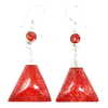 red coral earrings