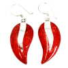 red coral earrings