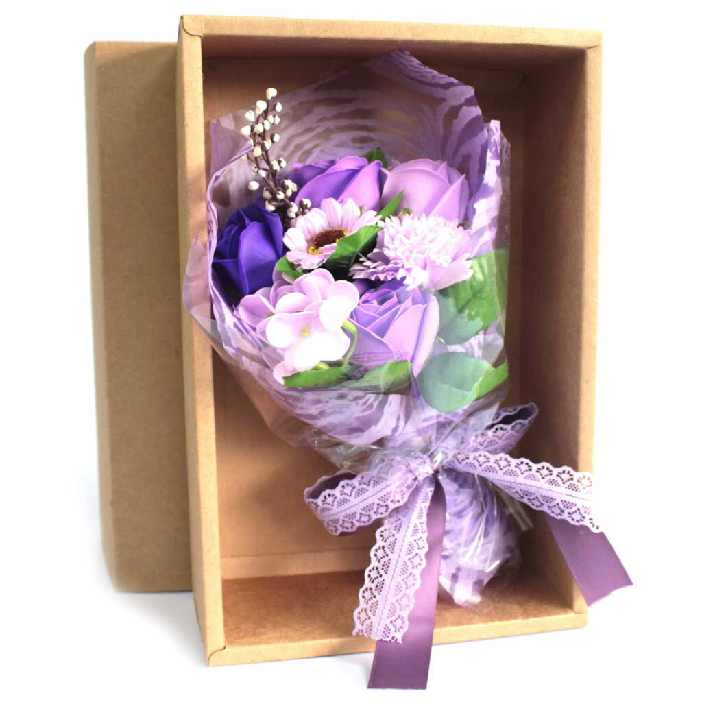 Bouquet of Soap Flowers - Purple