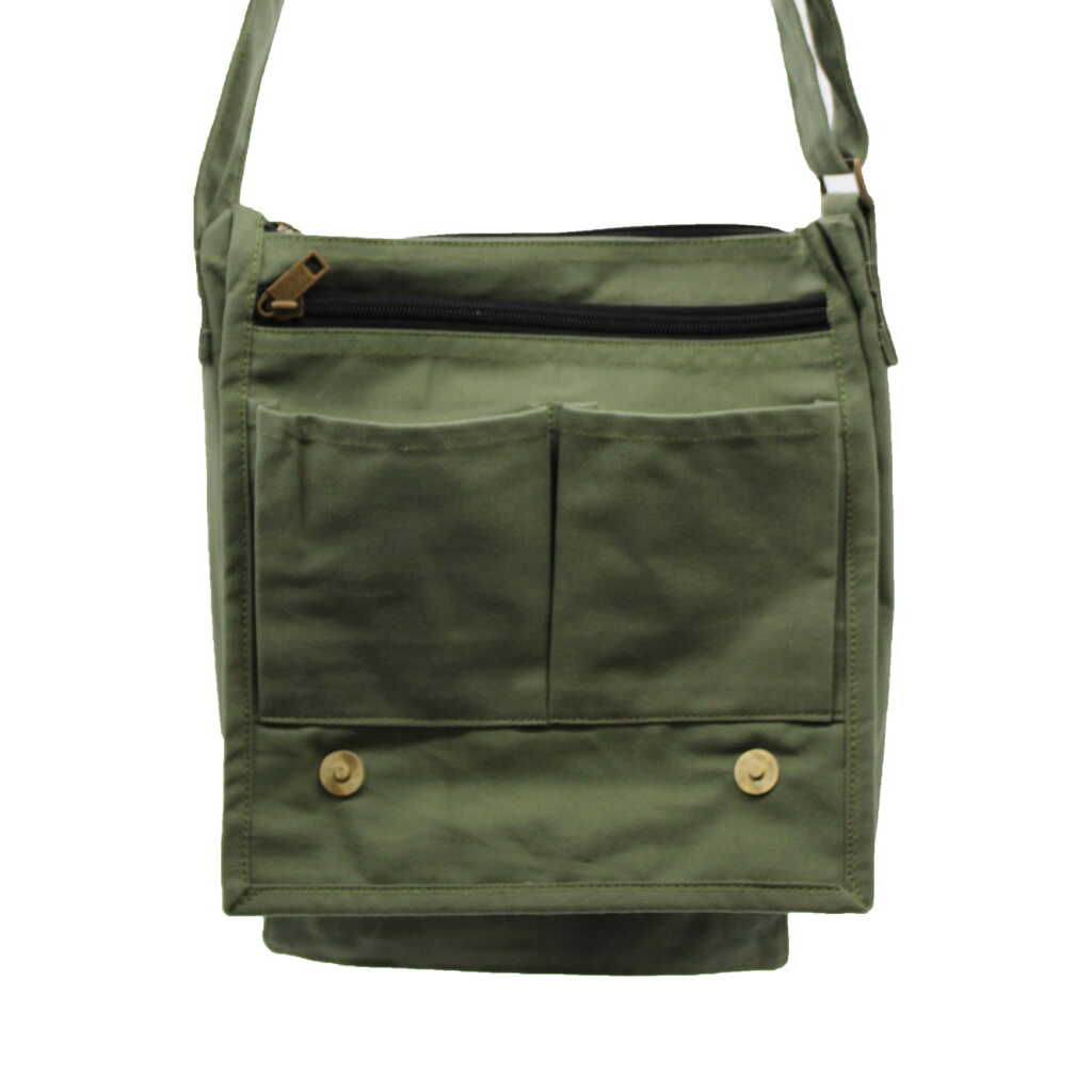 messenger bag - canvas - green