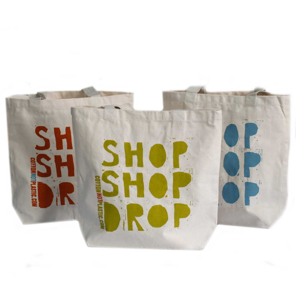eco cotton bags - shop shop drop