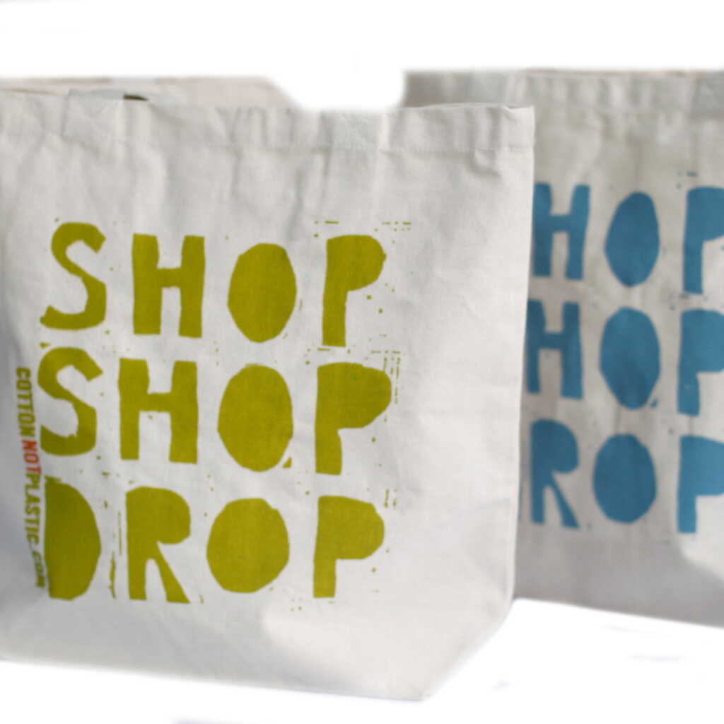 eco cotton bags - shop shop drop