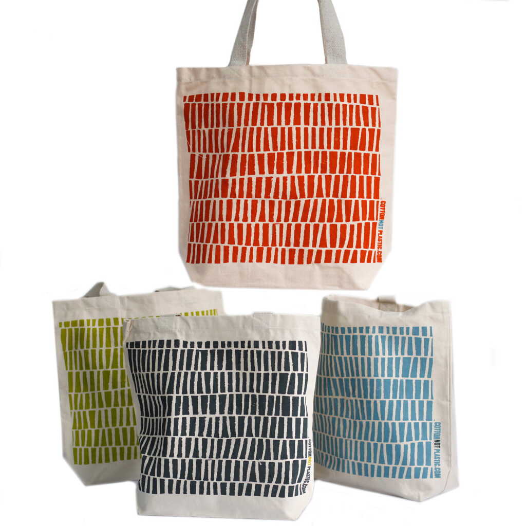 eco cotton bags - all over design