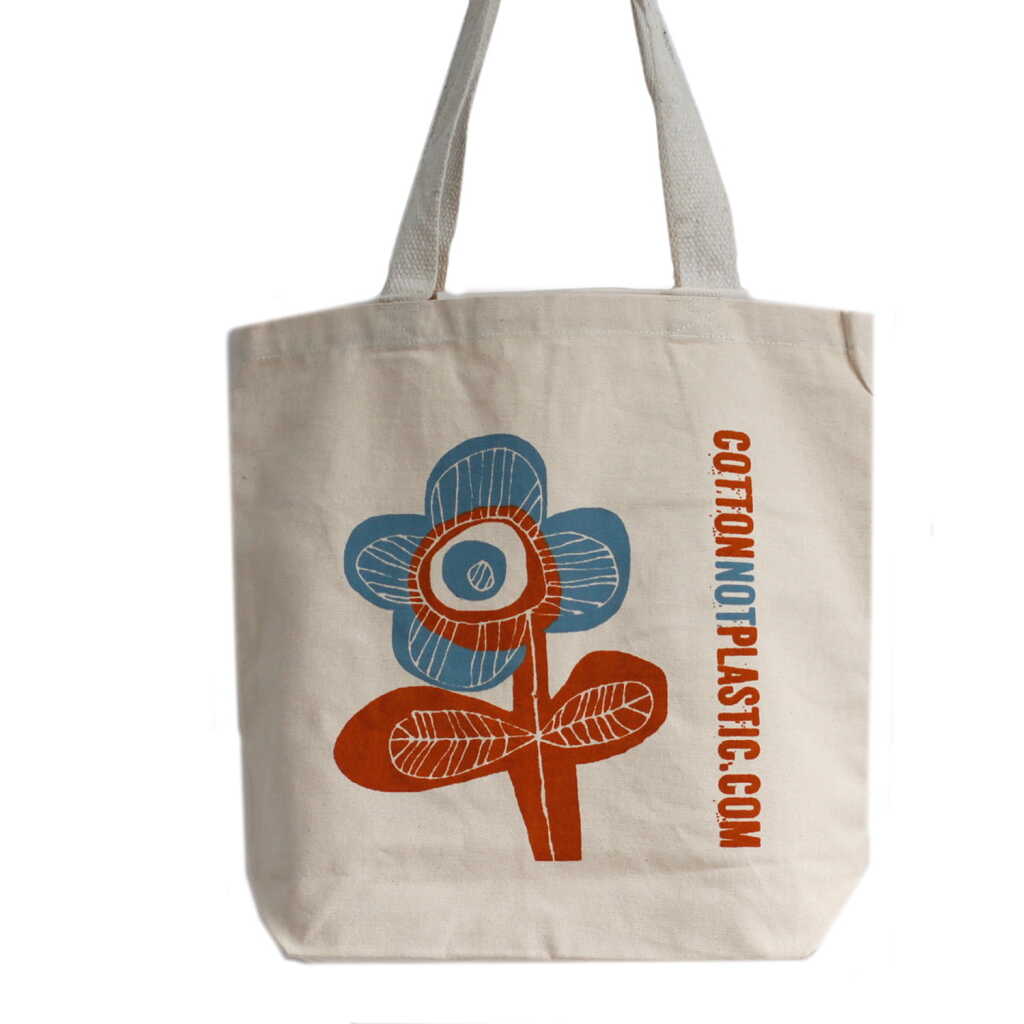 eco cotton bags - bright flower