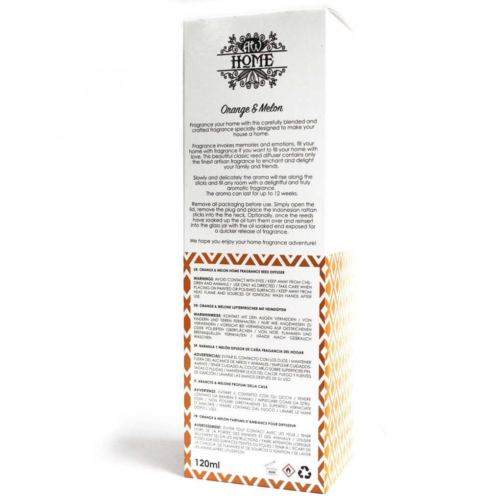 Reed Diffuser - Orange and Mellon - 120ml