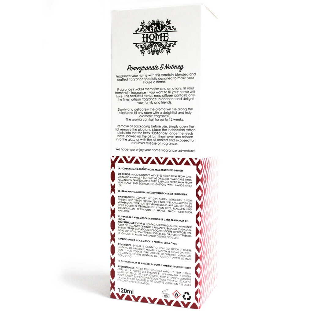 Reed Diffuser - Pomegranate and Nutmeg - 120ml
