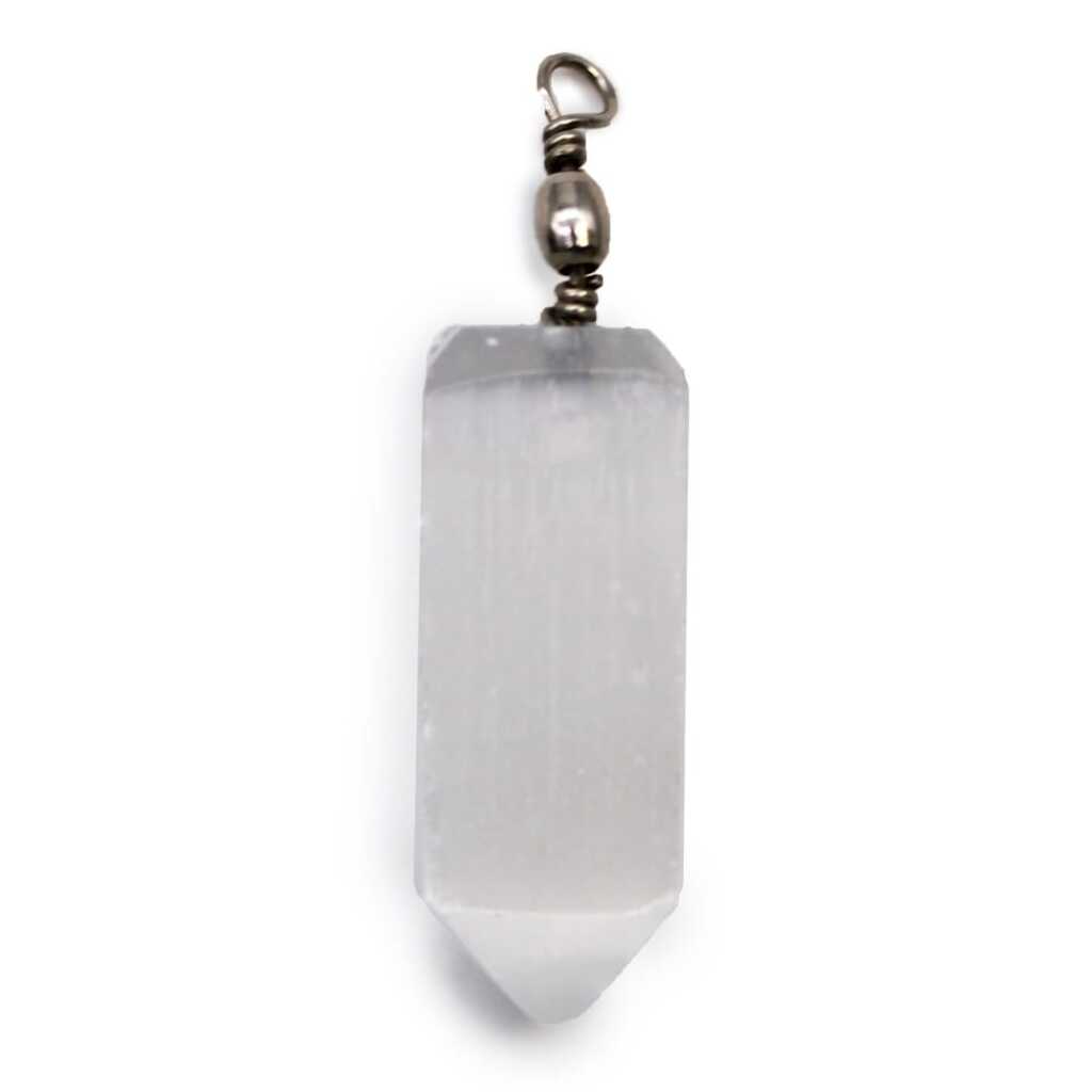Selenite Pendant - Obelisk Shape