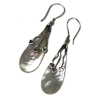 Silver and Shell Earrings - Teardrop
